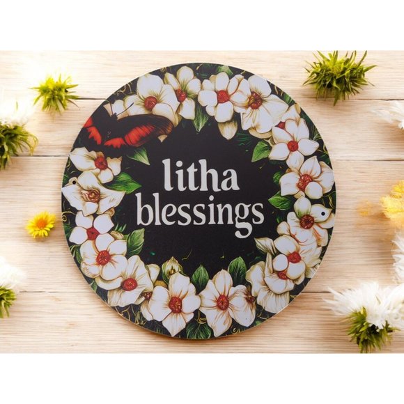 Litha Blessings Metal Tin Sign 8x8 Pagan Summer Solstice Decor - Picture 1 of 11
